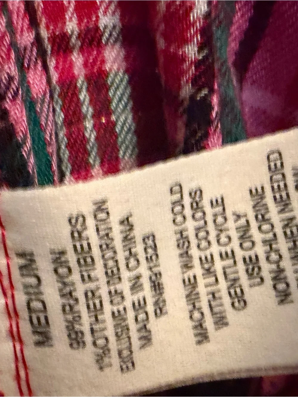 Source Unknown Red Green Plaid Pajama Pants